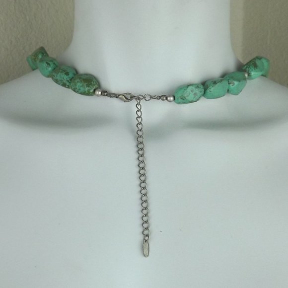 BoHo Design Turquoise Stone/Breaded Style Necklace - Picture 3 of 3